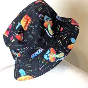 Mushroom 🍄 Novelty Buckhead Hat Artsy Hippie ✌🏻 One Size Unisex